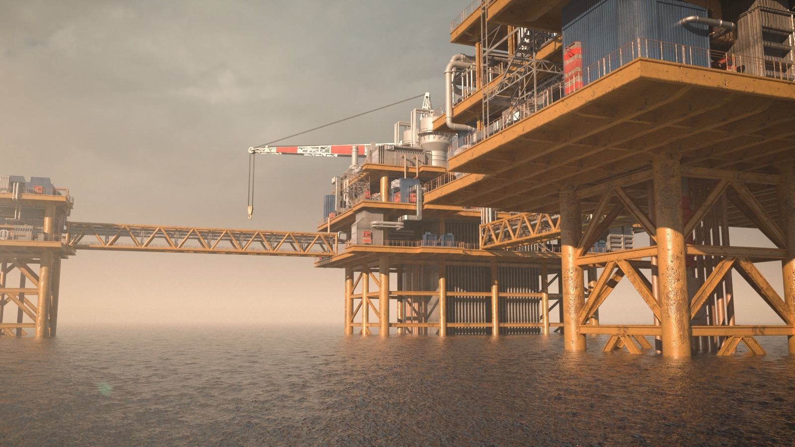 oil platform 3D model_3