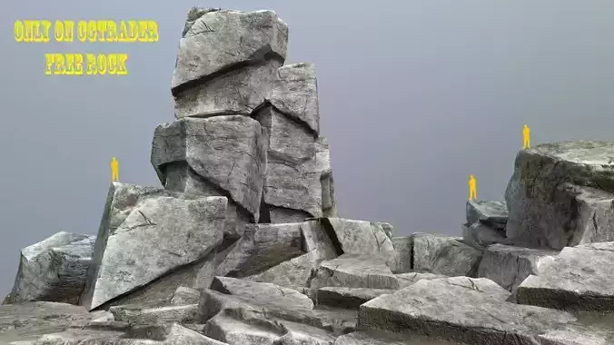 free rock Low-poly 3D model