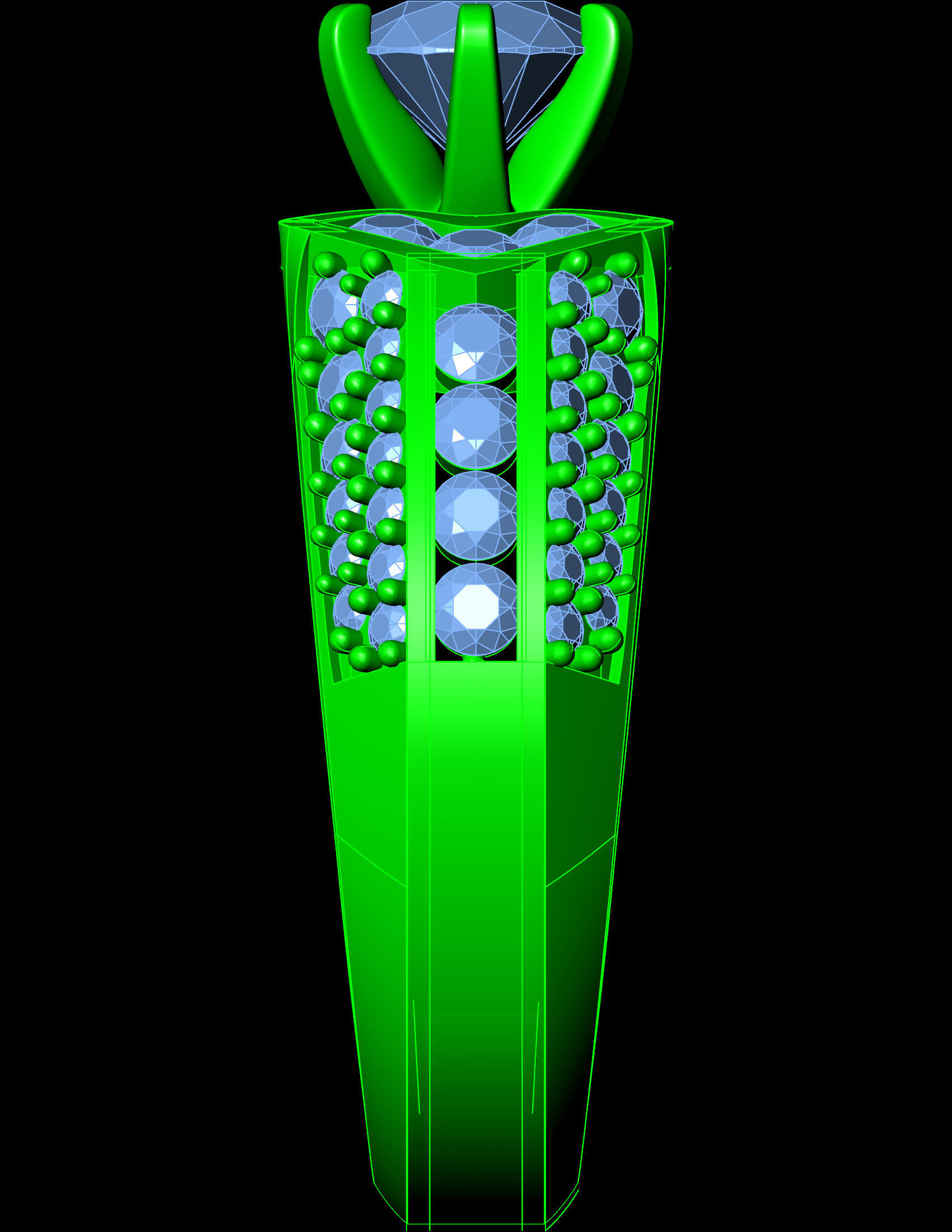 Solitaire Ring A72 3D print model_12