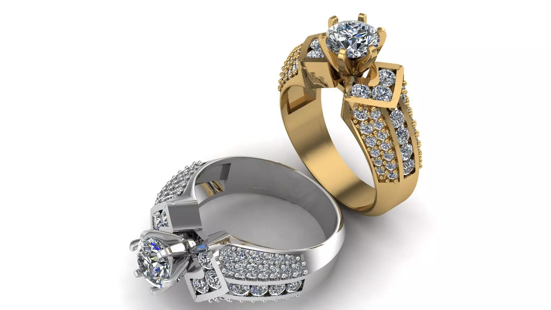 Solitaire Ring A72 3D print model_0