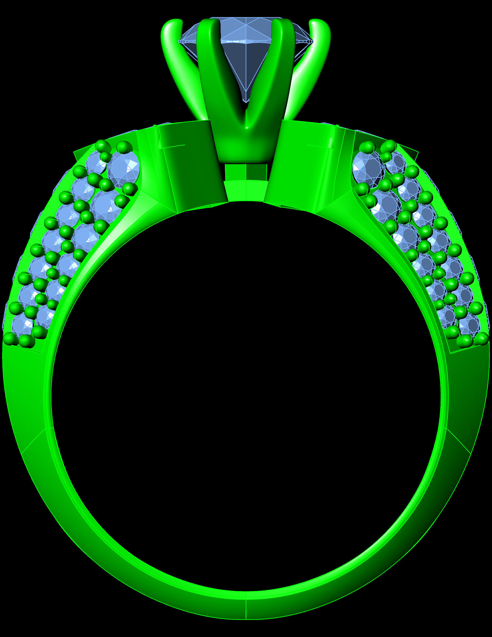 Solitaire Ring A72 3D print model_11