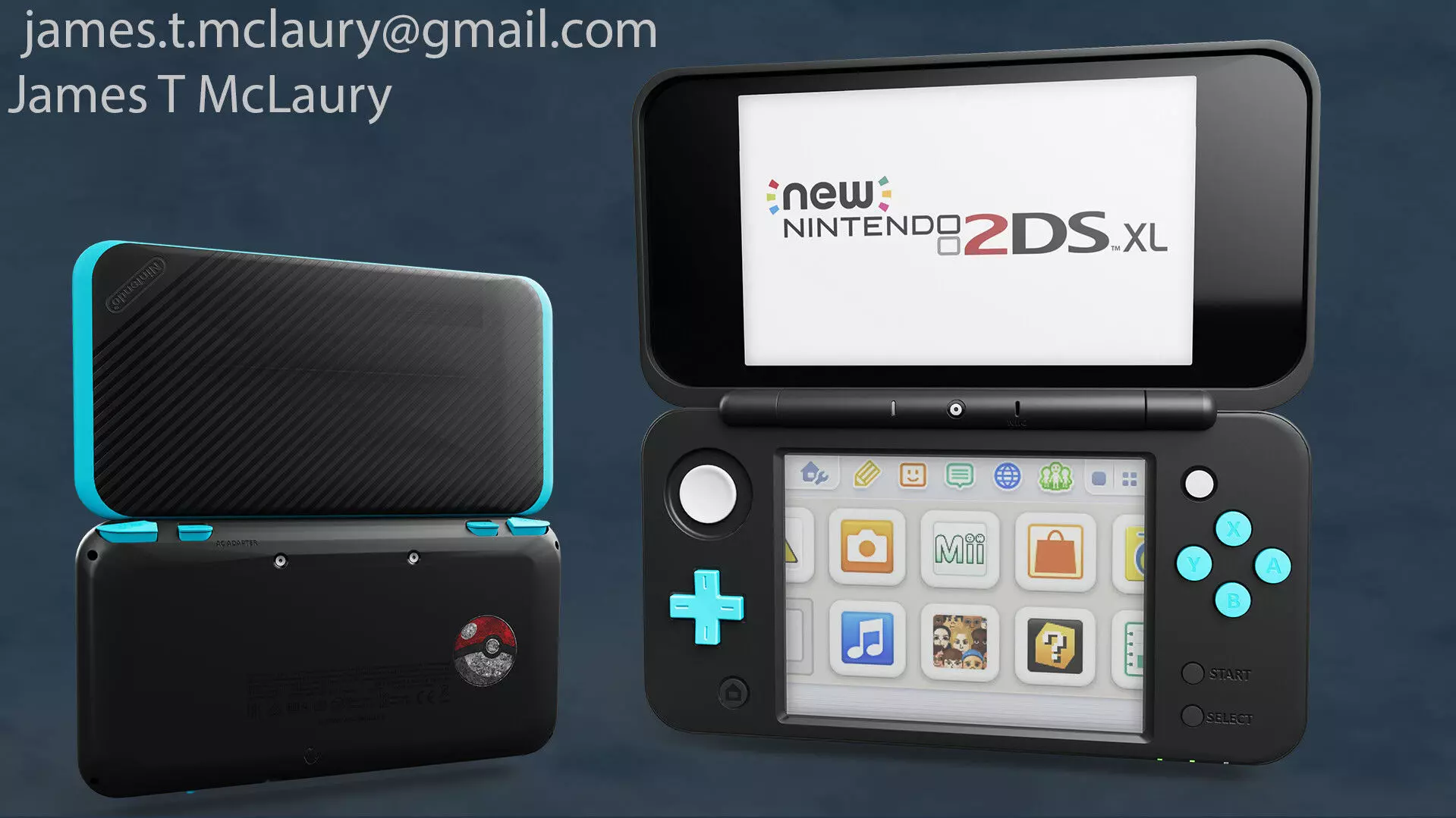 New Nintendo 2DSXL Free low-poly 3D model