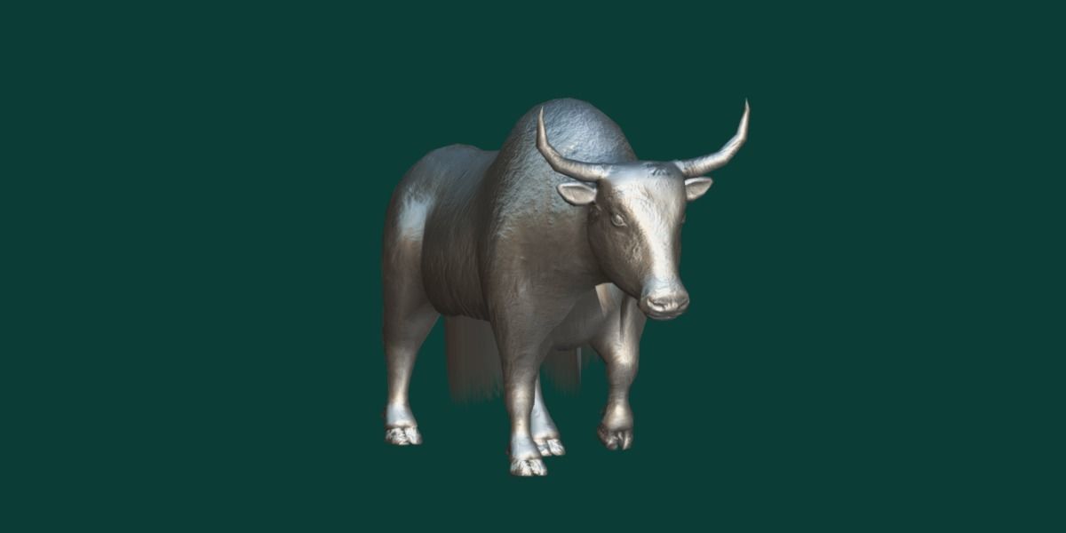 Domestic Yak Animals Low-poly 3D model_17