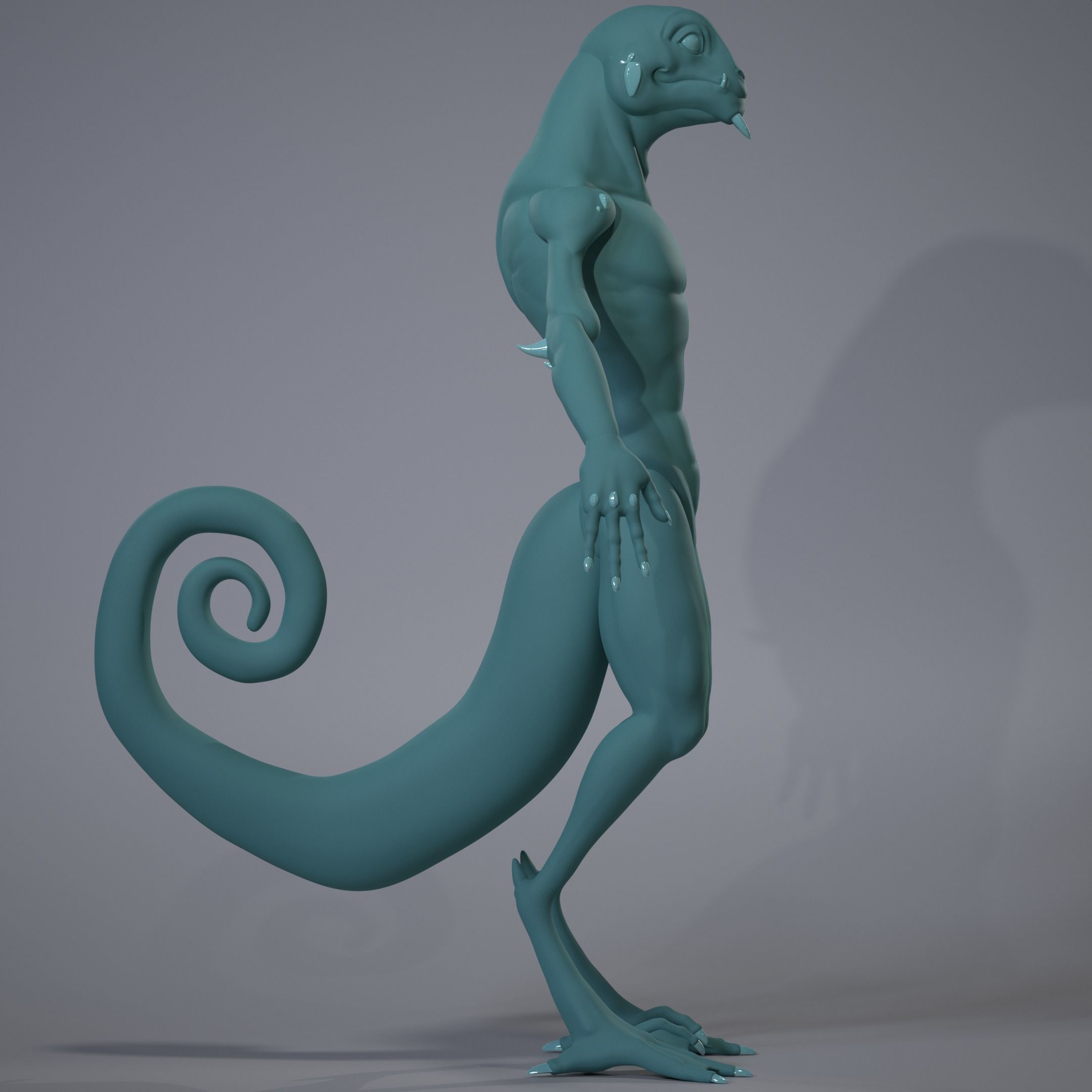 Lizard Base Mesh Low-poly 3D model_2