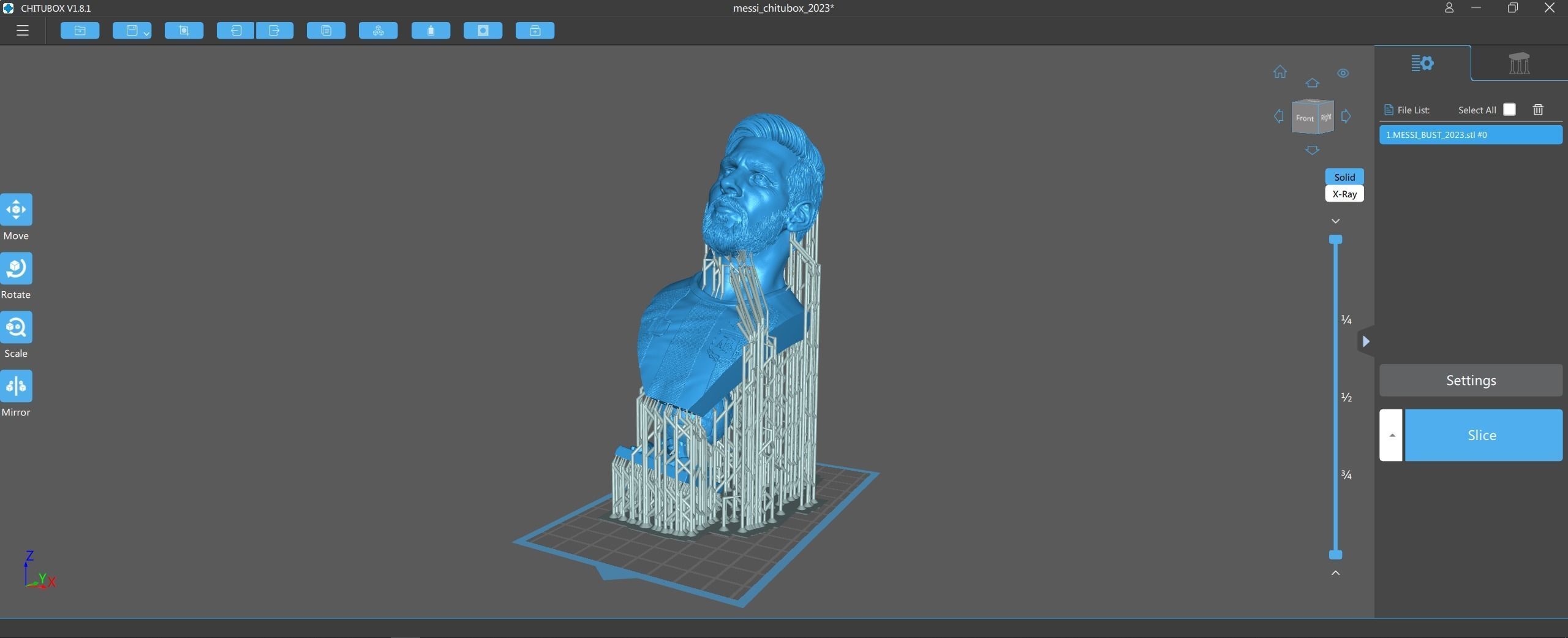Messi busts with and without beard 3D Model Collection_19