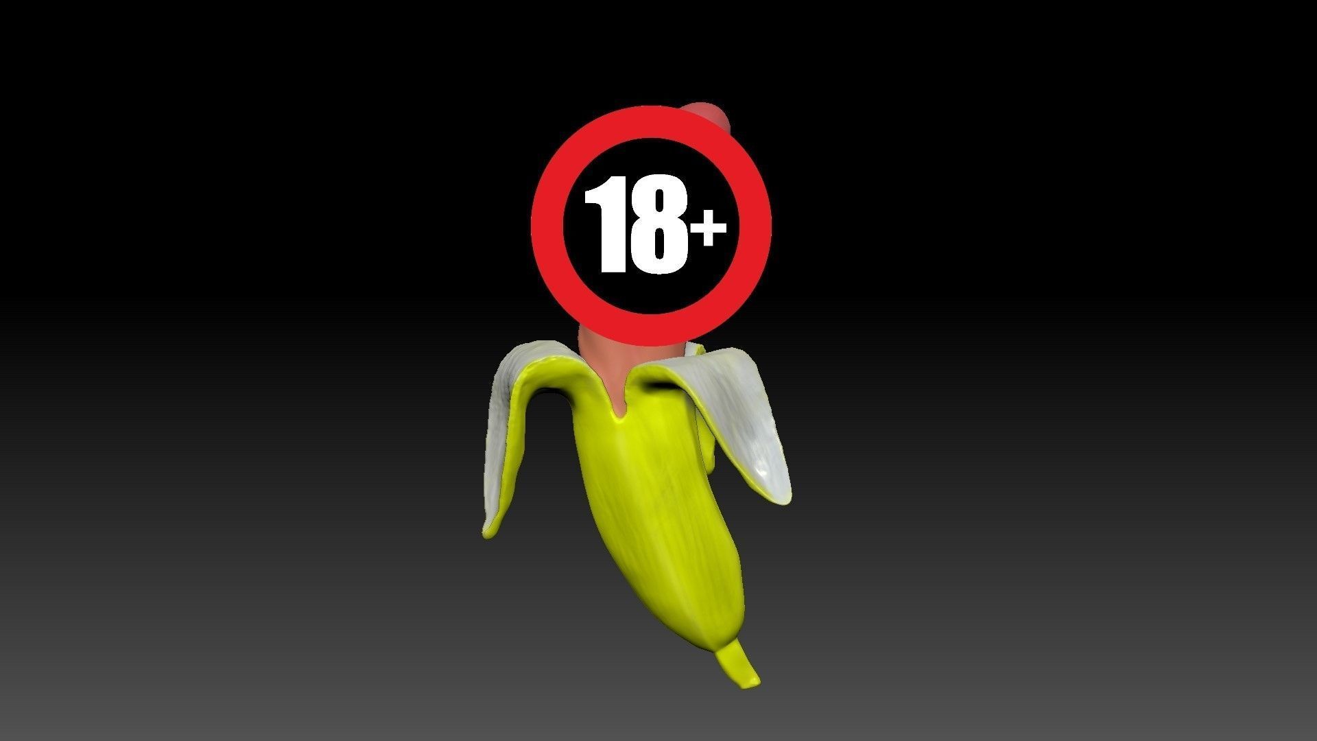 Banana and Apple Couple 3D print model_3