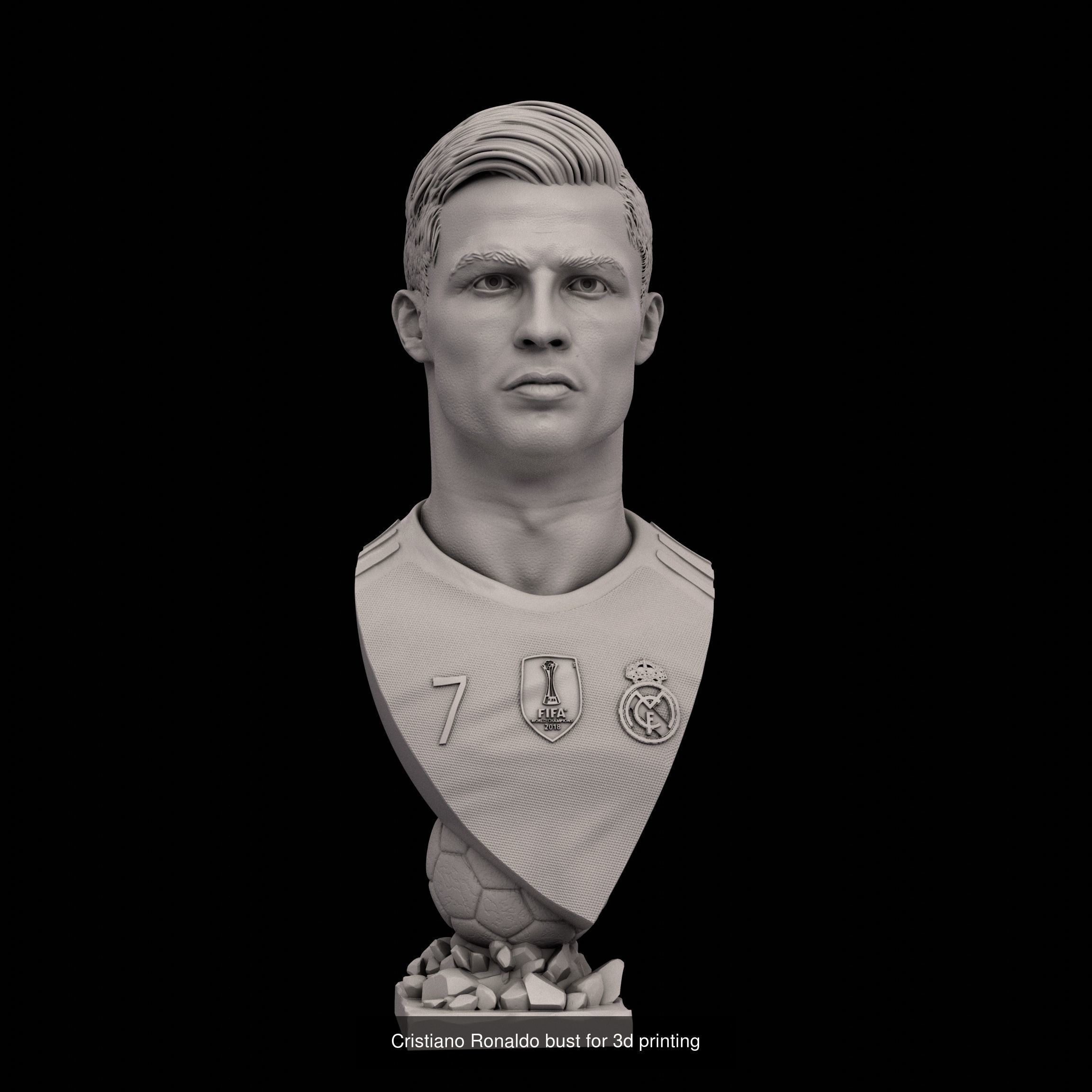 Messi and Ronaldo busts for 3D printing 3D Model Collection_10