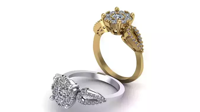 Solitaire Ring A73 3D print model