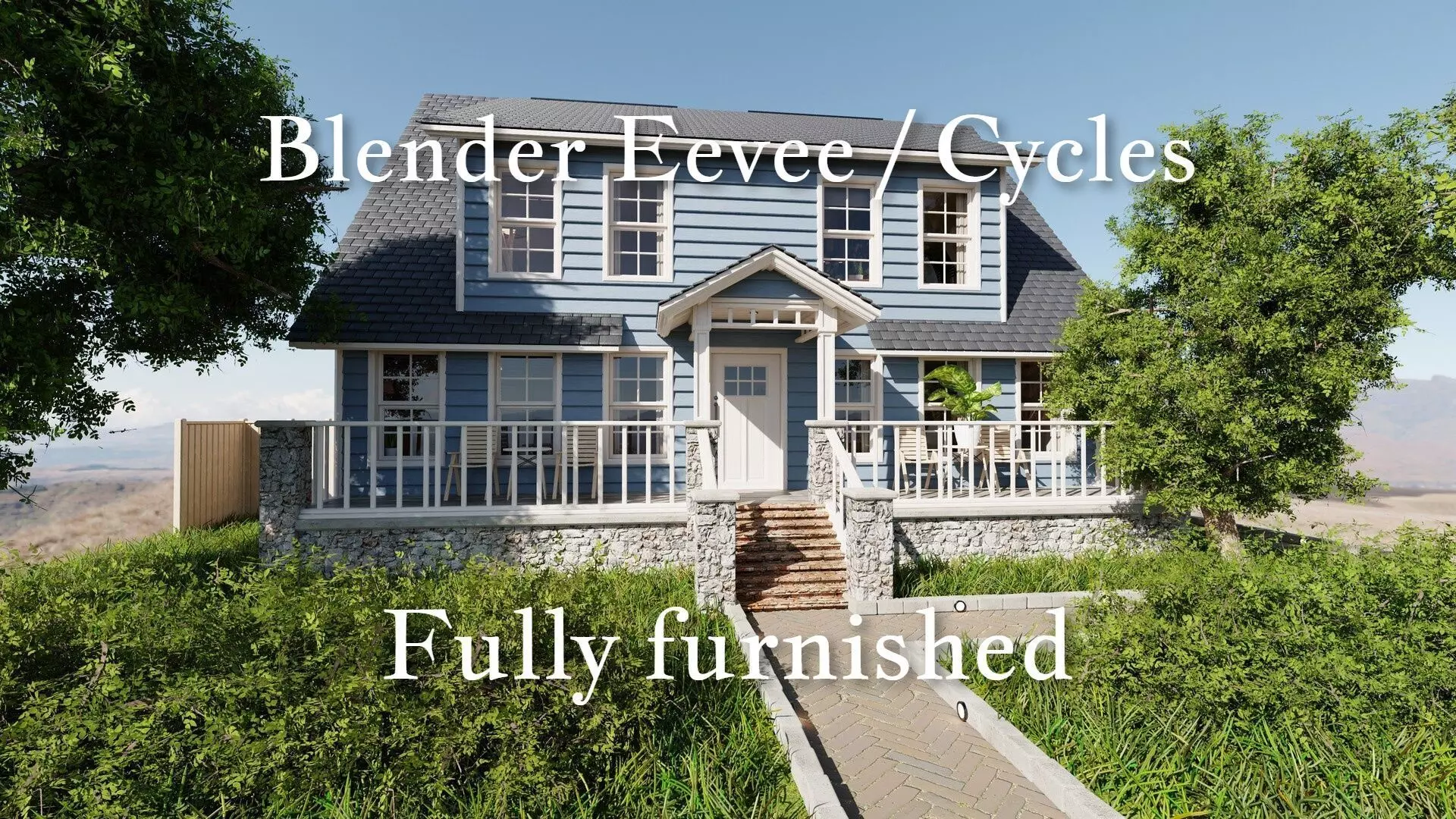 Modular Classic Style American House 11 Low-poly 3D model