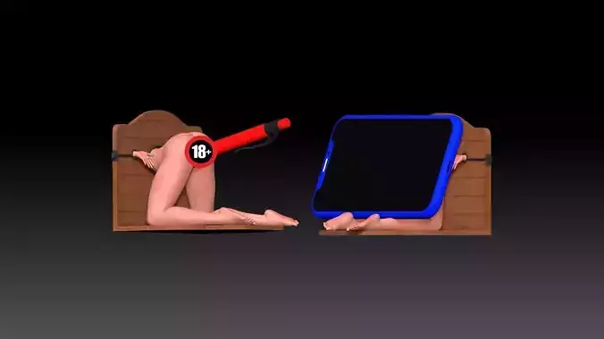 Pen Holder and Cell Phone Holder Woman 3D print model