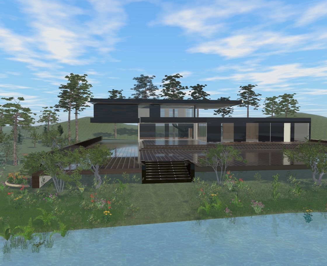 A House in washington state Low-poly 3D model_1