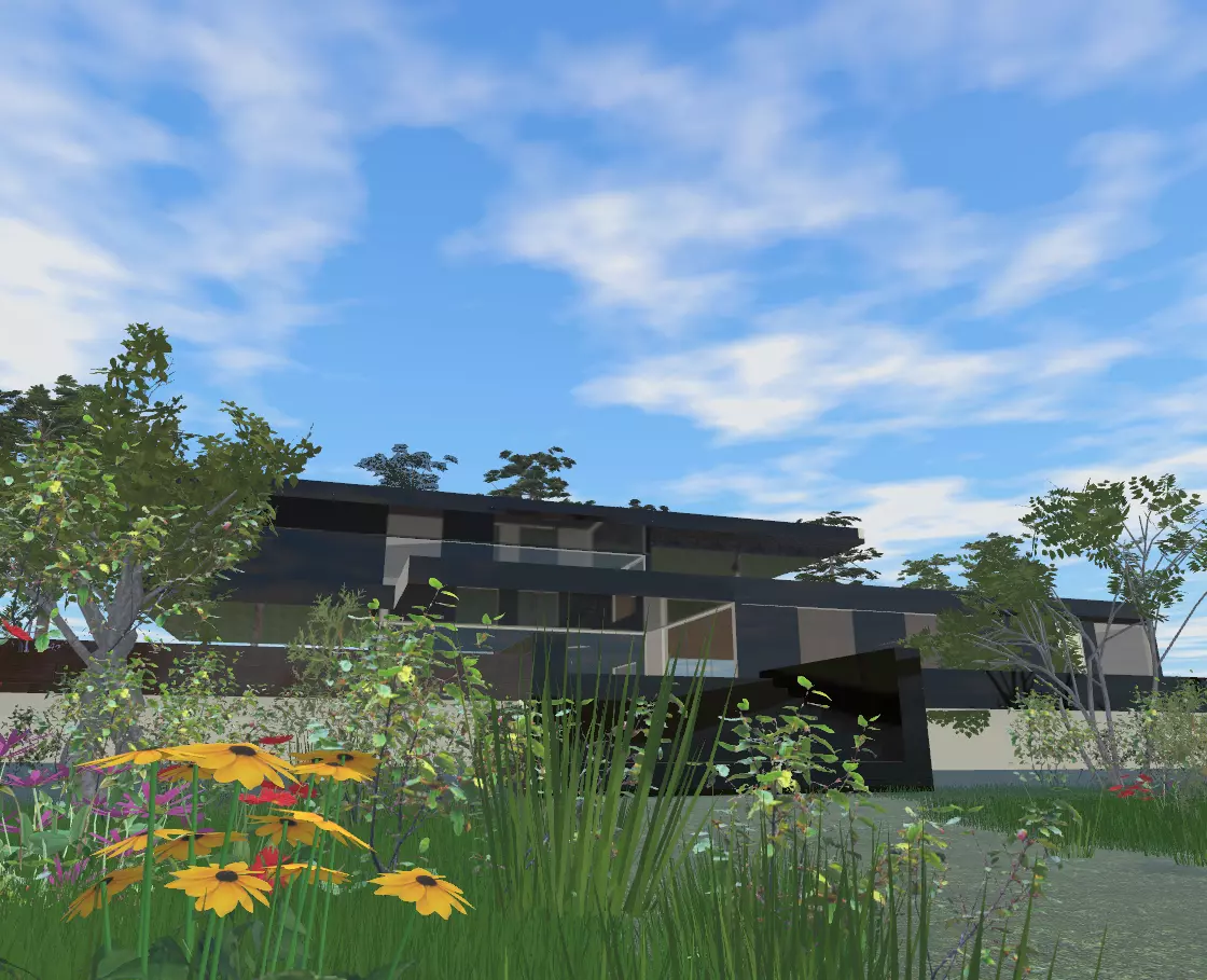 A House in washington state Low-poly 3D model_0