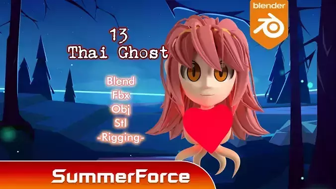 Krasue - 13 Thai Ghost 3D model