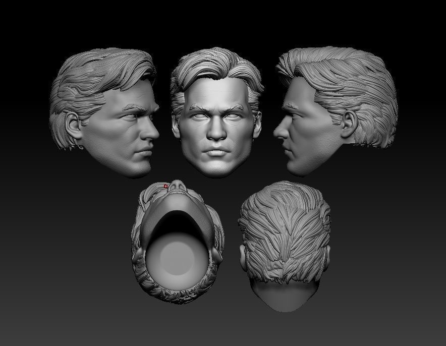 Val Kilmer batman Forever - Headsculpt for Action Figures 3D print model_1