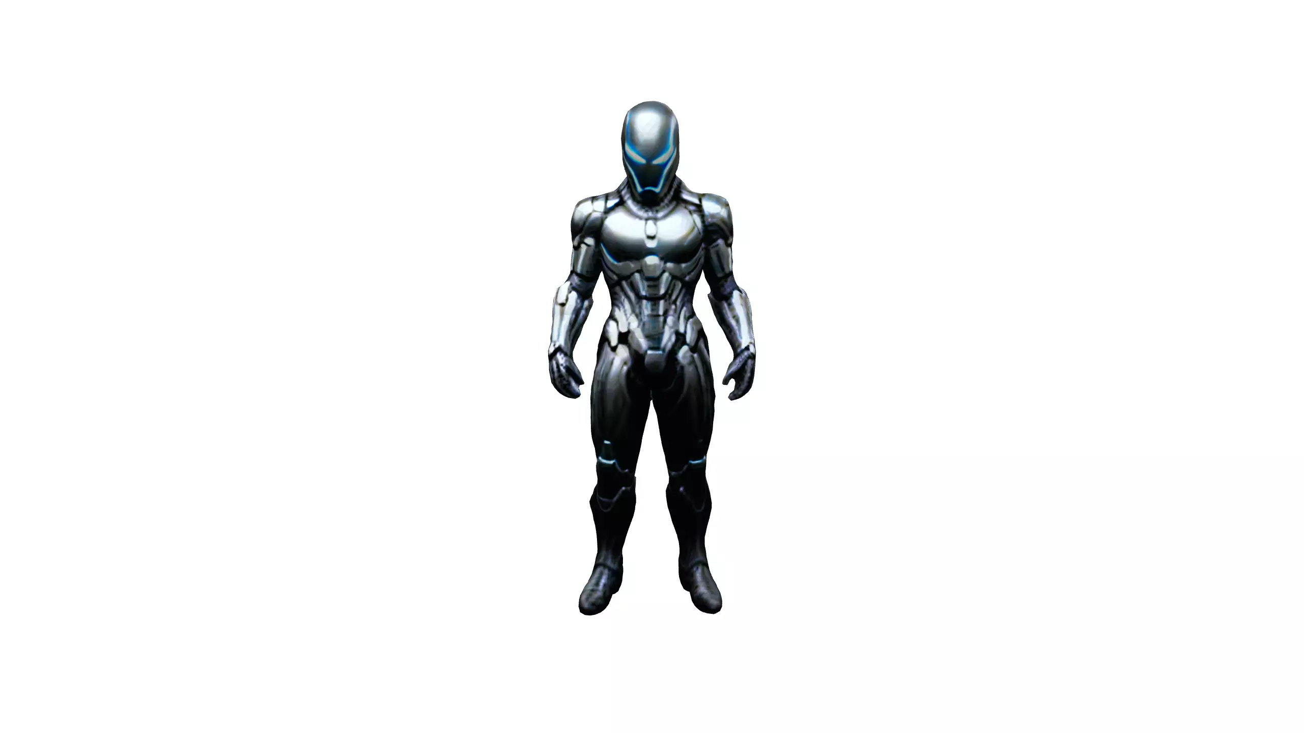 Futuristic Warrior 3D Model - Cybernetic Guardian 3D model 3D model