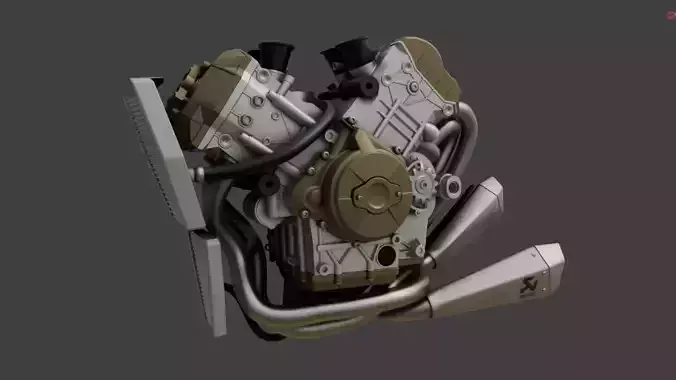 V4 panigale engines with Exhaust