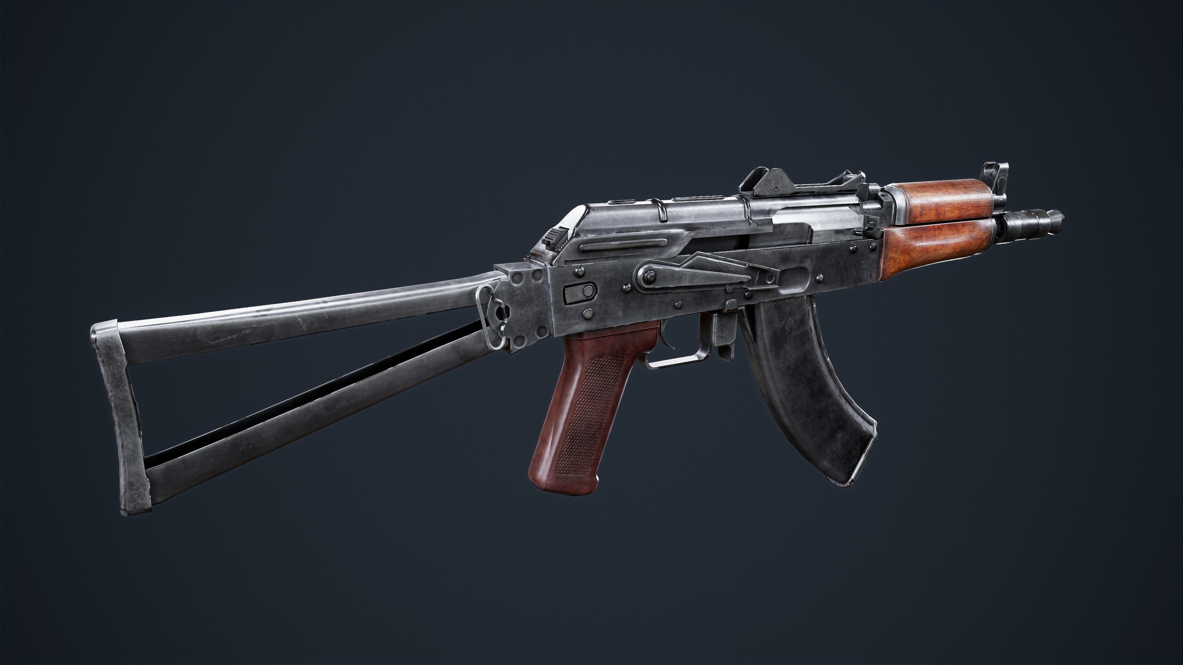 AKS 74U Low-poly 3D model_6