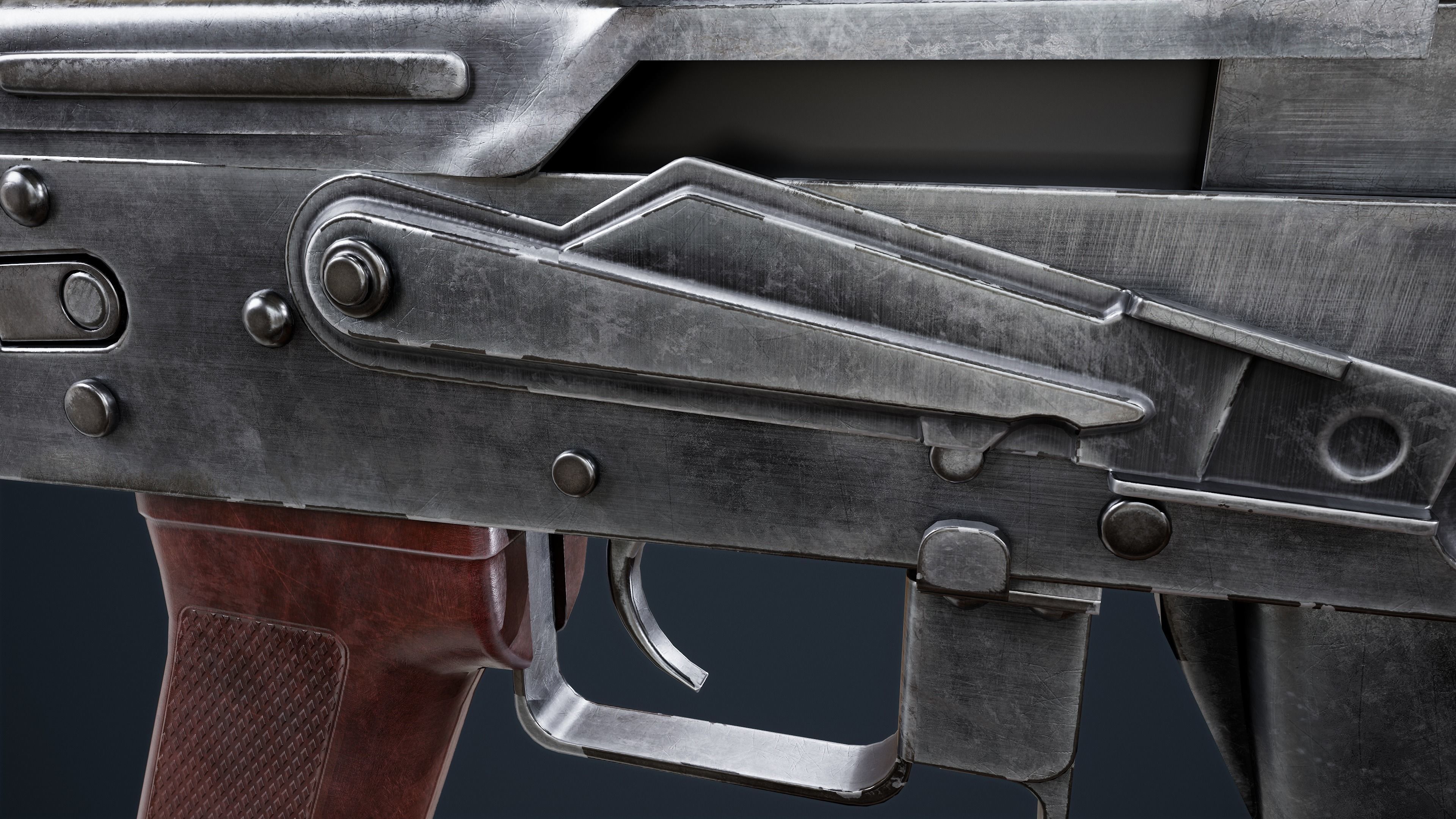 AKS 74U Low-poly 3D model_7