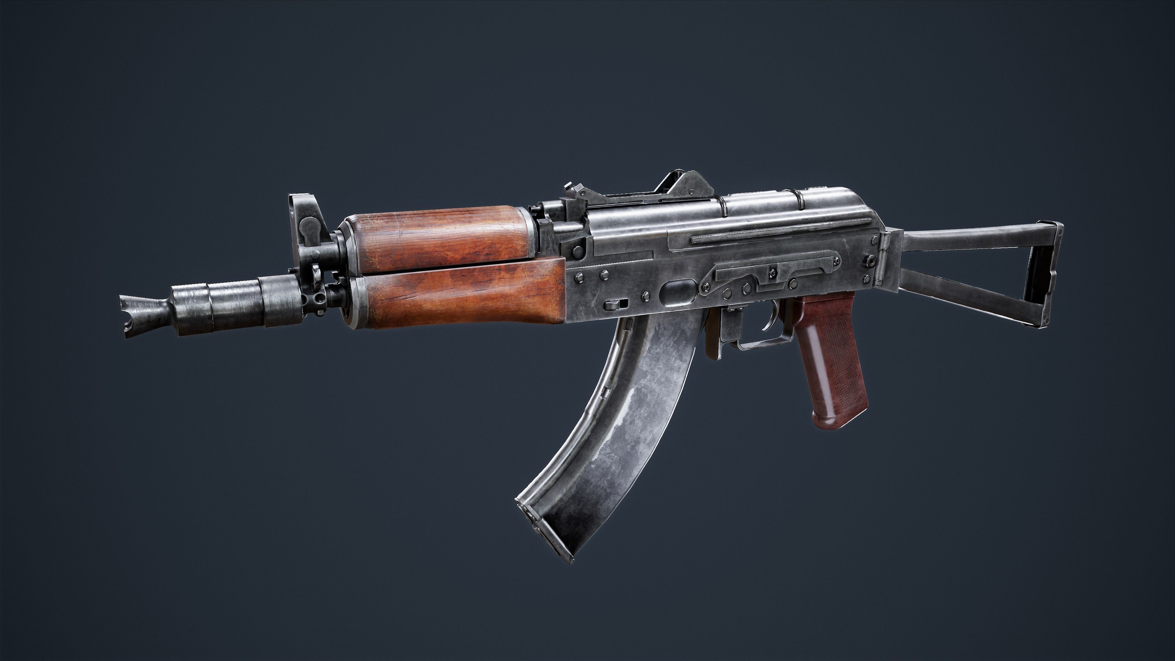 AKS 74U Low-poly 3D model_5