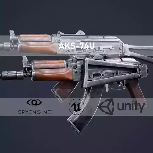AKS 74U Low-poly 3D model