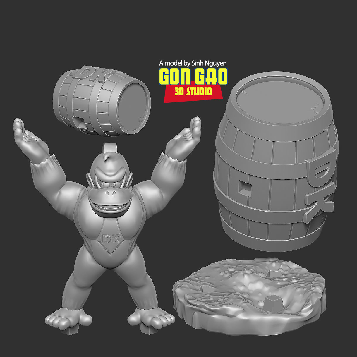 Donkey Kong 3D print model_2