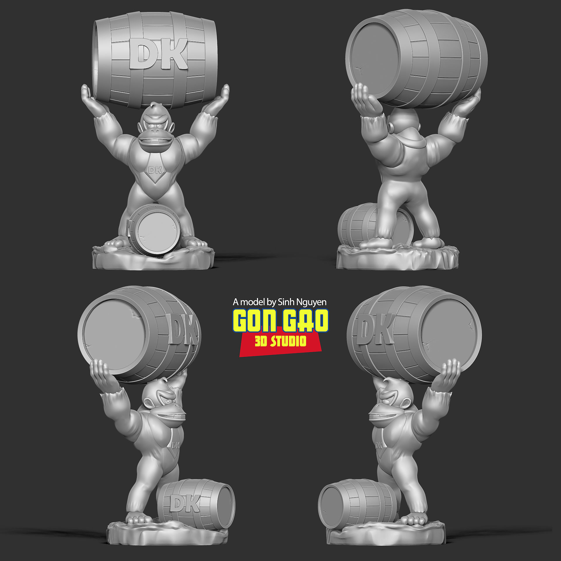 Donkey Kong 3D print model_5