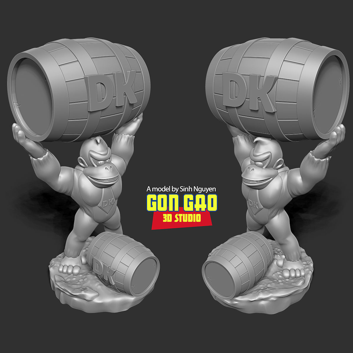 Donkey Kong 3D print model_4