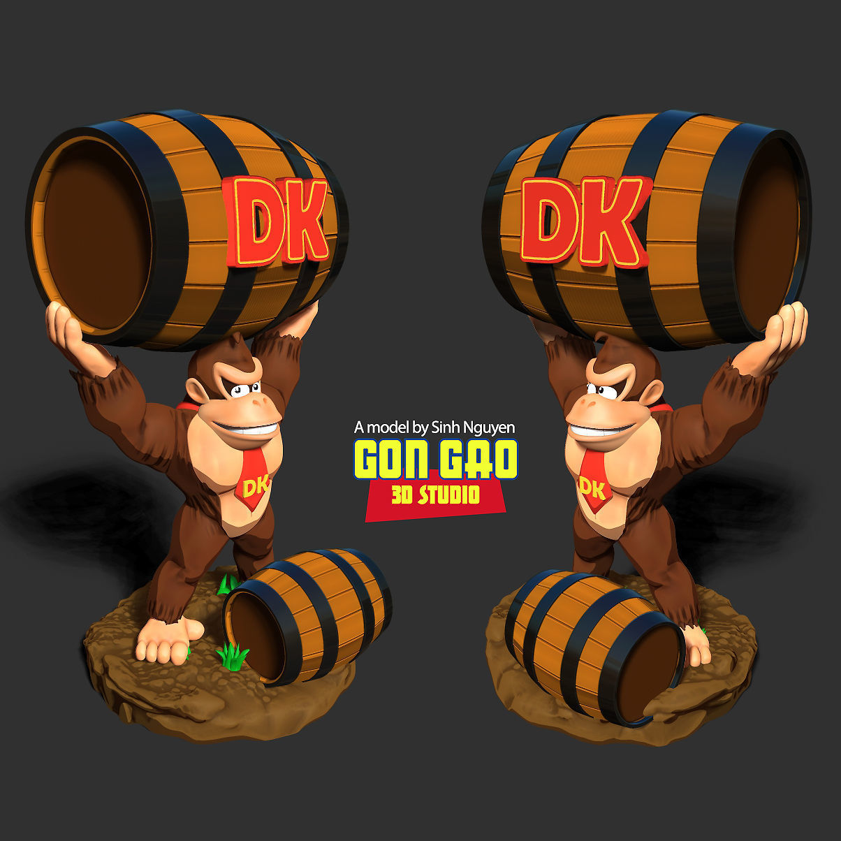 Donkey Kong 3D print model_3