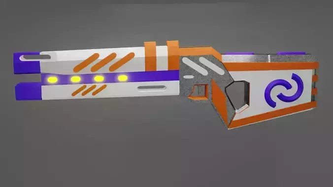 sci fi blaster Free low-poly 3D model