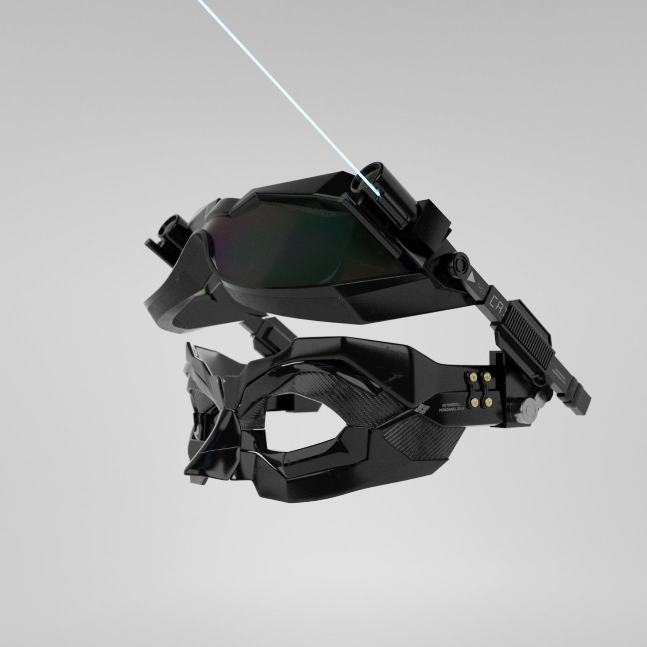 3D model Cat Women mask and goggle from Bat Man Dark Knight VR / AR