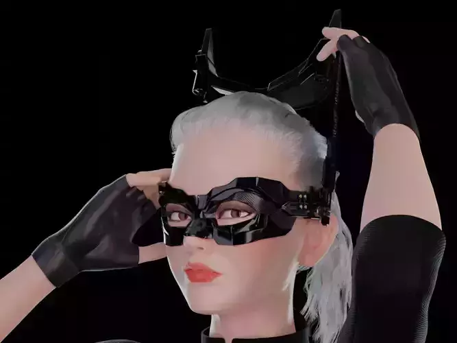 Cat Women mask and goggle from Bat Man Dark Knight