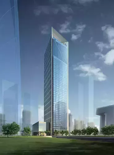 3Dmax fashion city commercial square building 439