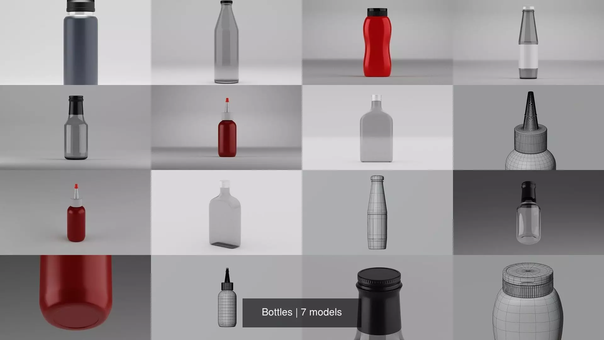 Bottles 3D Model Collection_0