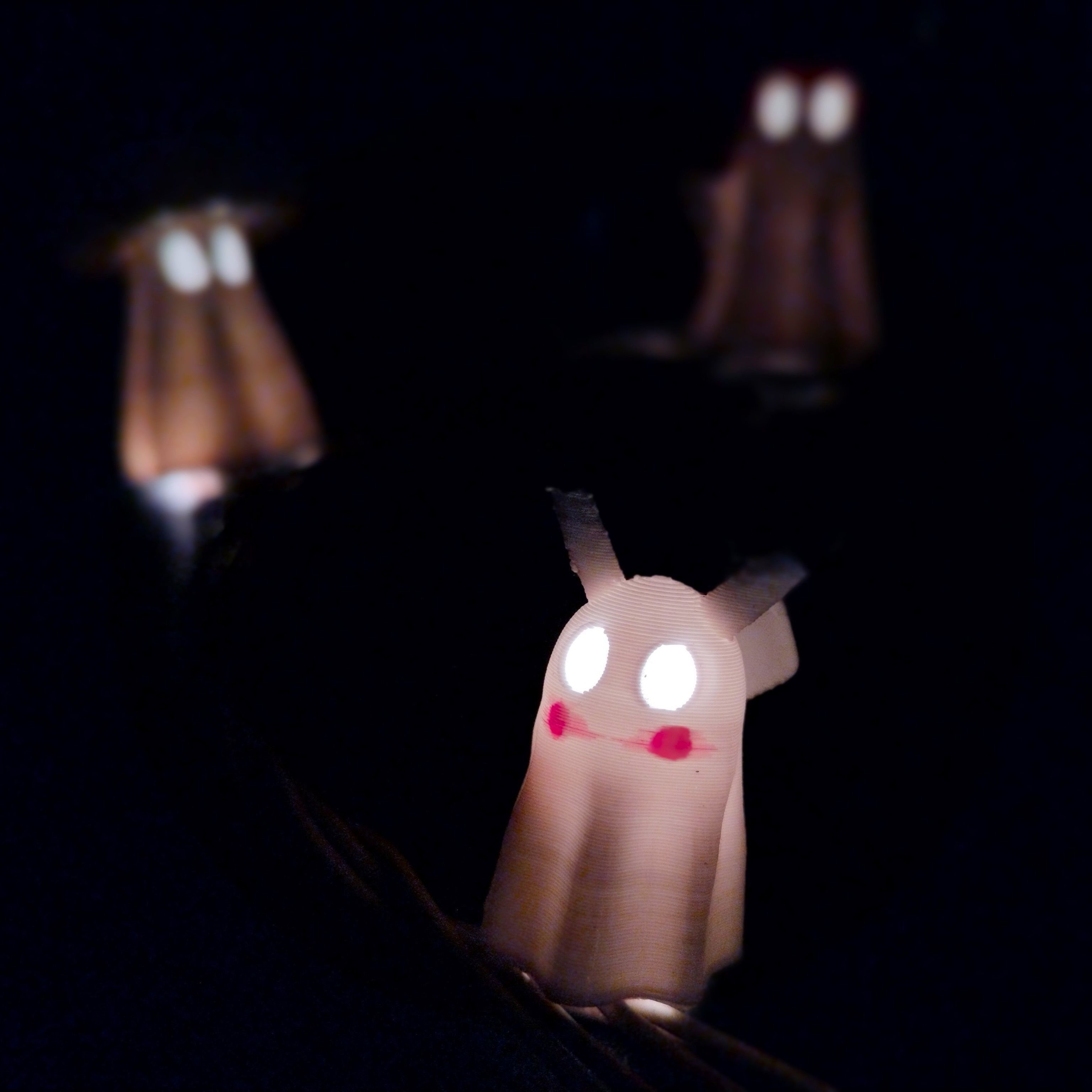 Cute little Boo cosplaying Ash and Pikachu 3D print model_3