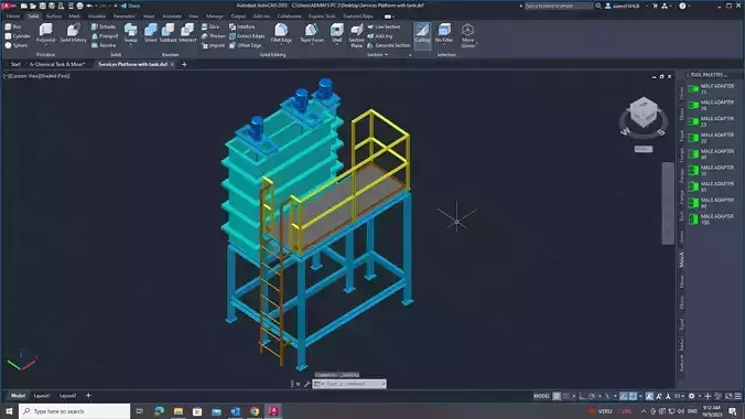 Services platform with tank