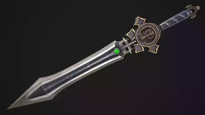 Fantasy Sword 17 3D Model Low-poly 3D model
