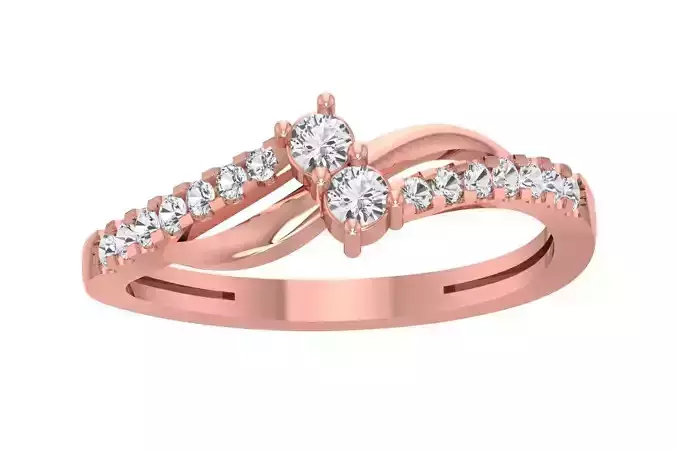 Wedding Bypass Band Ring for Women