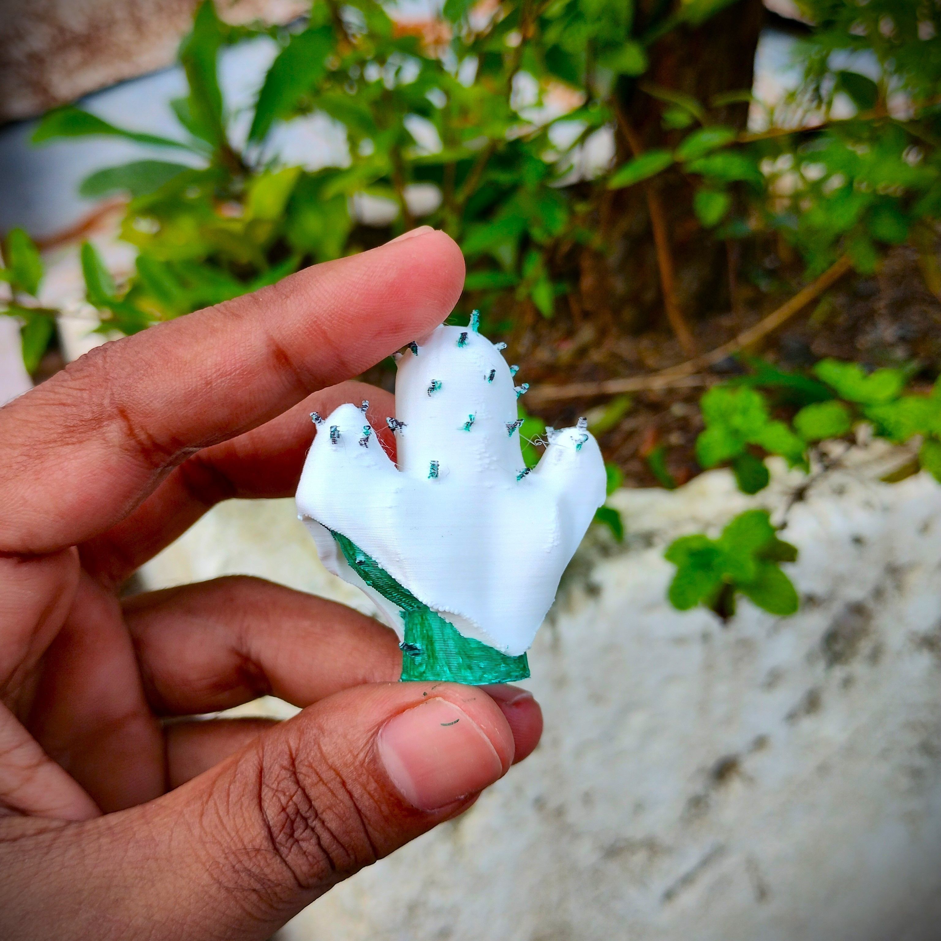 Cute little Cactus ghost 3D print model_2