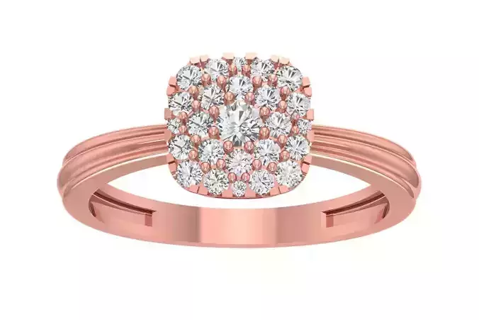 Wedding Engagement Double Halo Ring for Women