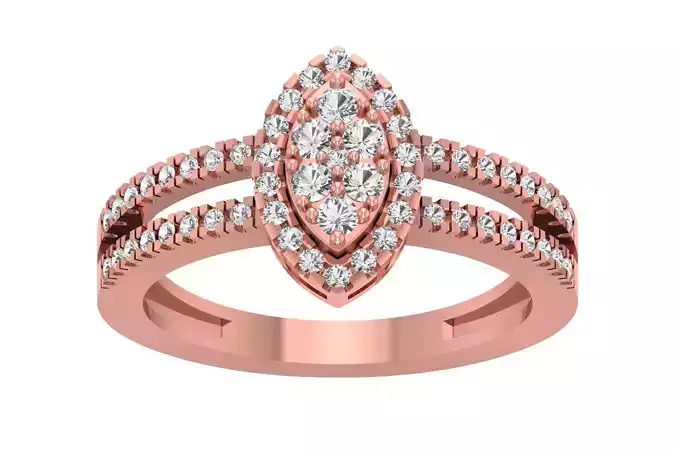 Wedding Engagement Double Band Ring for Women
