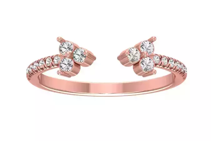 Open End Wedding Engagement Ring for Women