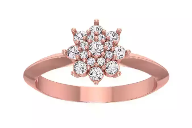 Flower Wedding Engagement Ring for Women