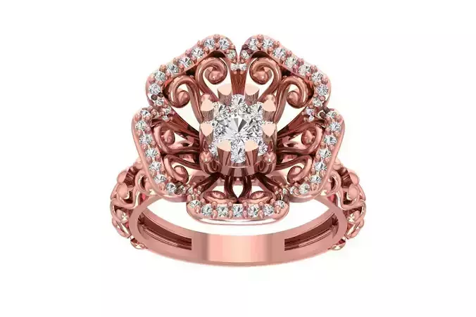 Wedding Engagement Ring Flower for Women