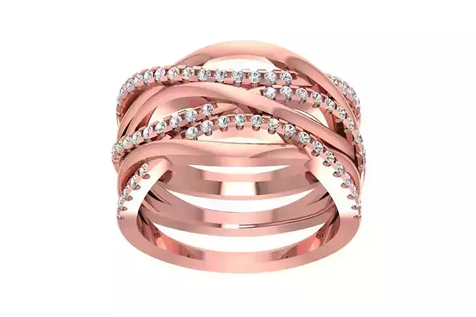 Wedding Engagement Band for Women 3D print model