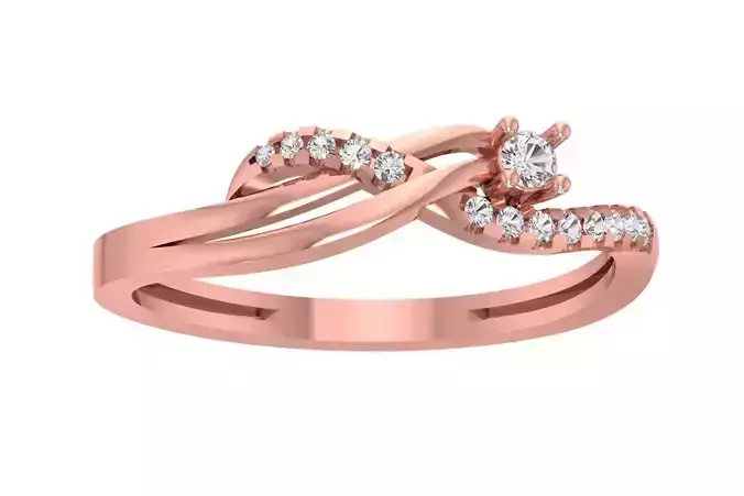 Solitaire Wedding Engagement Ring for Women 3D print model