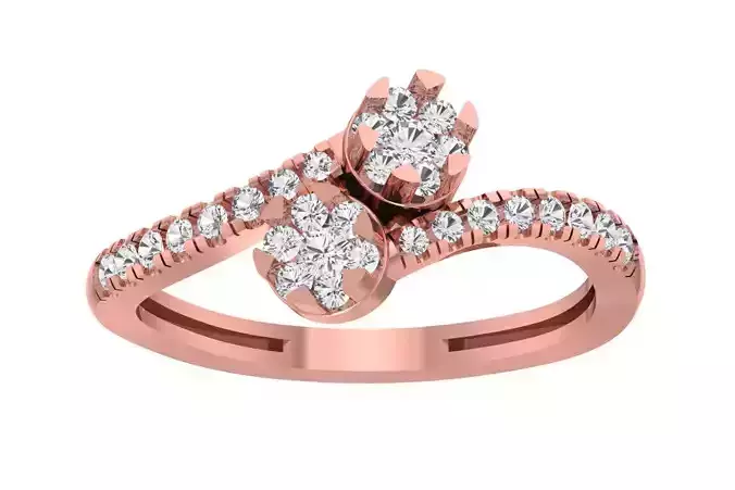 Wedding Engagement Bypass Ring for Women