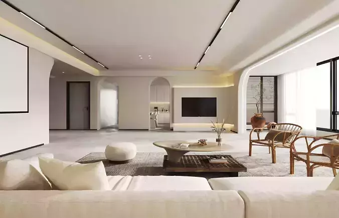 Silent living room and dining room