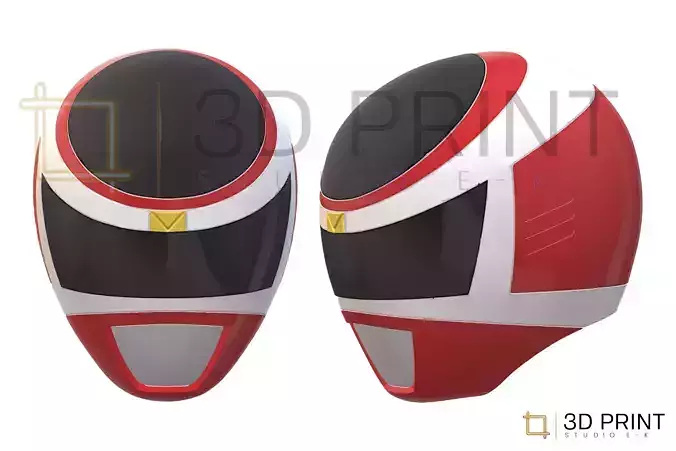 Power Rangers In Space Red Ranger helmet 3D print model