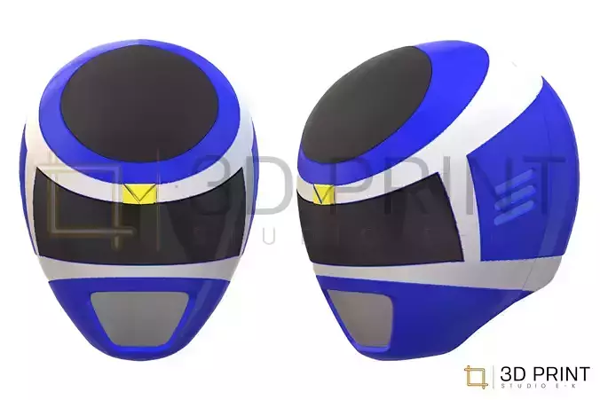 Power Rangers In Space Blue Ranger helmet 3D print model