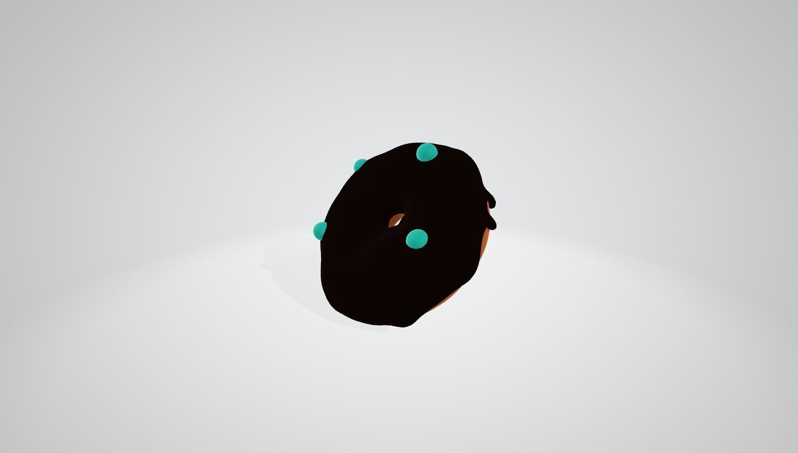Chocolate Sprinkle Donut 3D model_5